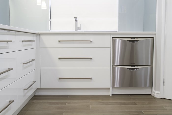 modern white kitchen sink